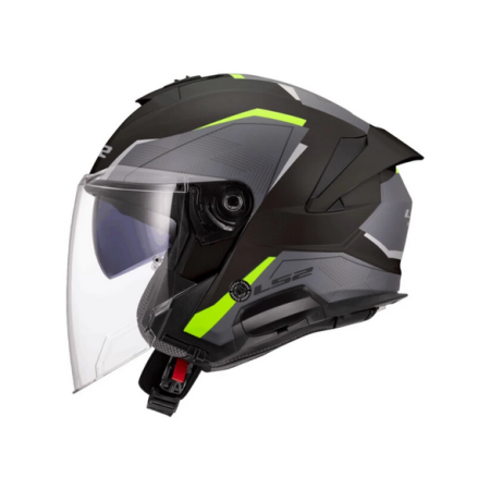 Kask otwarty Jet LS2 Verso II Air Black Yellow